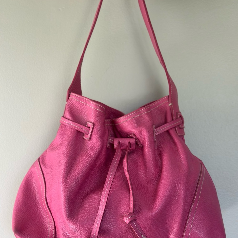Brighton Pink Leather Hobo Bag